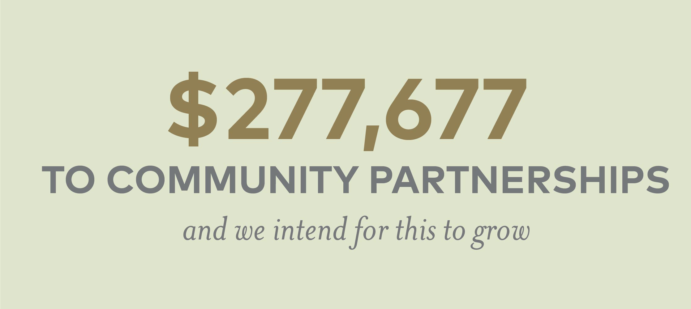 277,677 in community partnerships