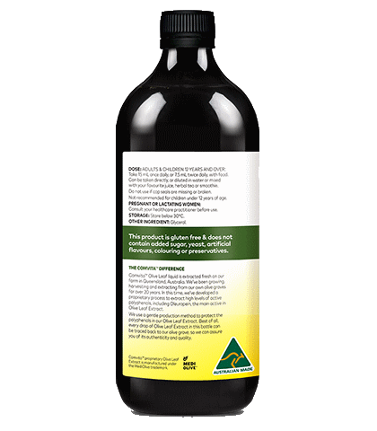 Original Flavour 1L - Fresh-Picked Olive Leaf Extract bottle right