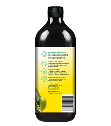 Peppermint Flavour 1L - Fresh-Picked Olive Leaf Extract bottle left