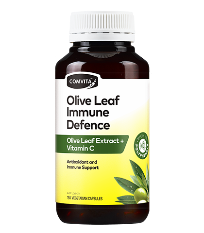 Olive Leaf Immune Defence Capsules bottle front
