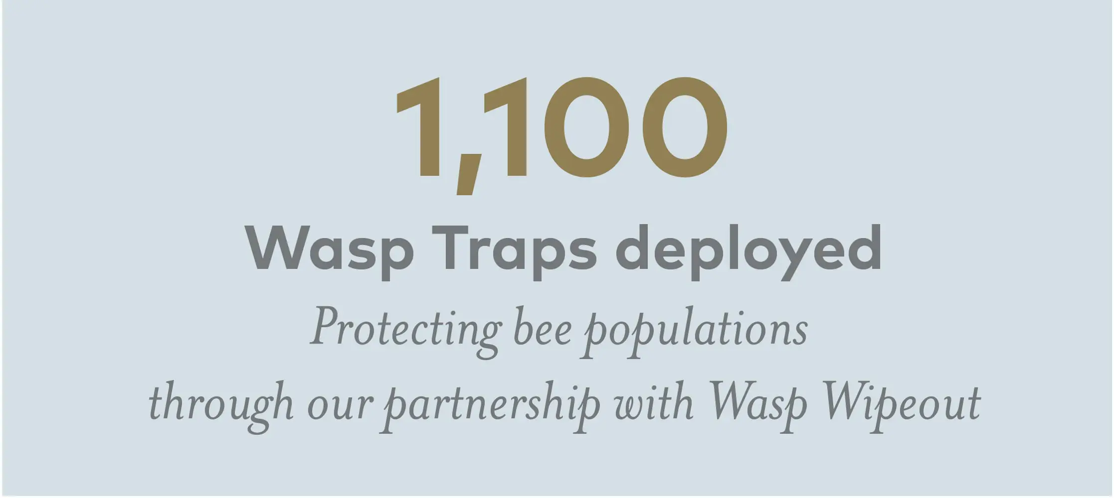 1100 Wasp Traps Deployed