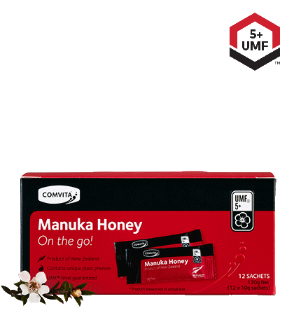 UMF™ 5+ Manuka Honey Sachets 12 box front