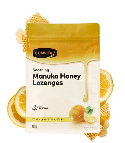Manuka Honey Lozenges Lemon 500g pouch front