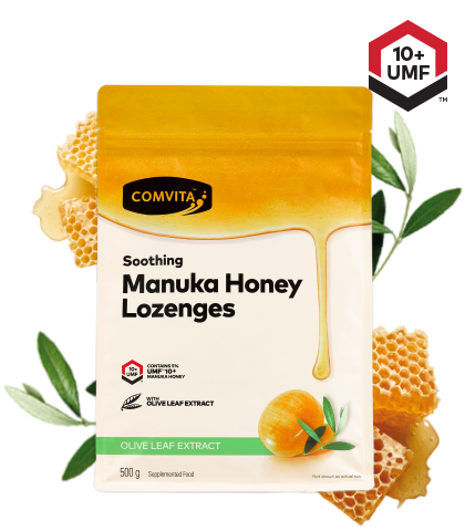 Manuka Honey Lozenges Olive Leaf Extract 500g Pouch front