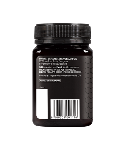 UMF™ 5+ Manuka Honey 500g jar back