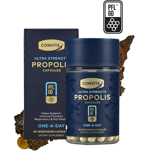 Propolis Capsules PFL60 box & jar