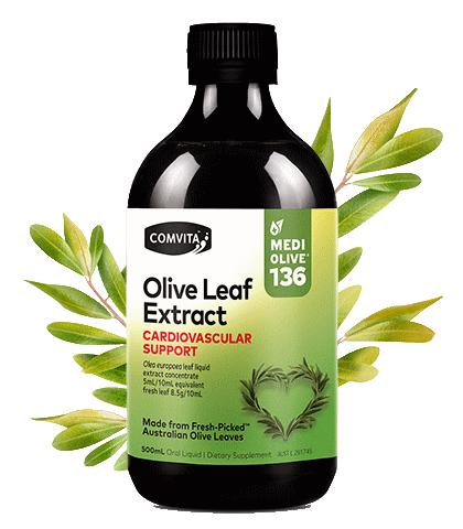 Olive Leaf Extract 136 Cardiovascular Support 500ml bottle front