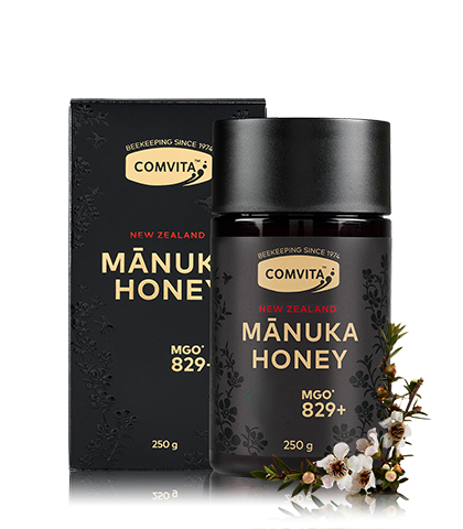 UMF™ 20+ Manuka Honey 250g box and bottle