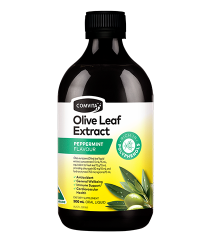 Olive Leaf Extract (Peppermint) bottle front