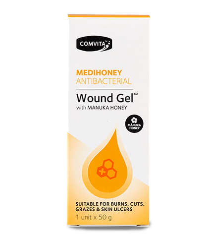Medihoney Antibacterial Wound Gel 50g box front