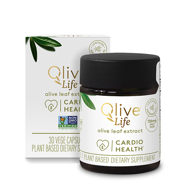 Olive Life Olive leaf extract Cardio Health 30 pack bottle Hero
