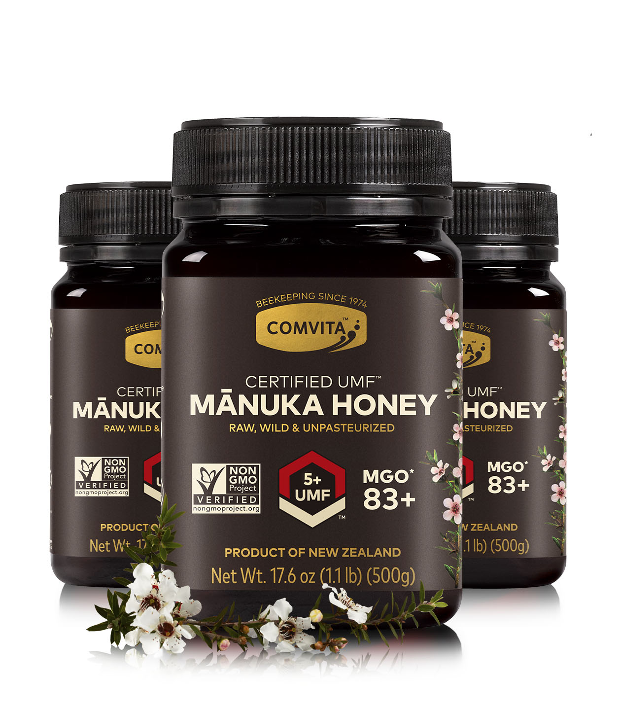 UMF™ 5+ Mānuka Honey 17.6 oz (3-Pack)
