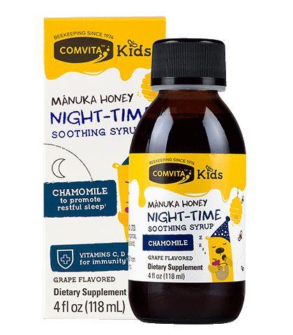 Kids Night-Time Soothing Syrup box & bottle